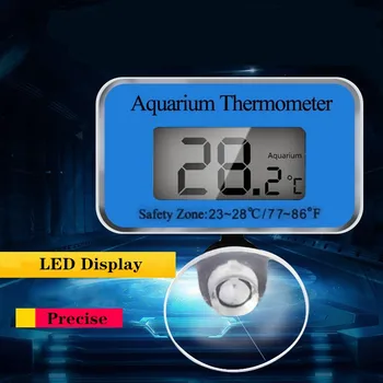 האקווריום החדש מדחום עמיד למים LCD דיגיטלי אקווריום טבולות מד חום מד בקרת טמפרטורה עם כוס יניקה