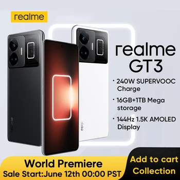 הגירסה העולמית realme GT3 GT 3 Snapdragon 8 Gen 1 6.74