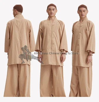 הקיץ נזיר בודהיסטי החליפה חקלאות מדיטציה קונג פו המדים וושו אמנויות הלחימה של שאולין ' קט מכנסיים