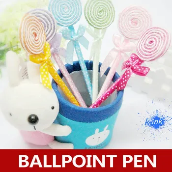 הקמעונאי חמוד Lollipop בעט כדור נקודת עט , ציוד משרדי מכשירי כתיבה לשינוי 0.5 מ 