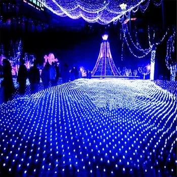 חג המולד בחוץ נטו אור 8X10M 2000 הוביל פיות מחרוזת אור עם 8 מצבי תאורה LED רשת רשת אור. במשך החג מסיבת החתונה.