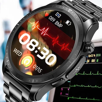 חדש הגלוקוז בדם מוניטור בריאות שעון חכם גברים א נשים שעוני לחץ דם מד חום IP68, עמיד למים ספורט Smartwatch