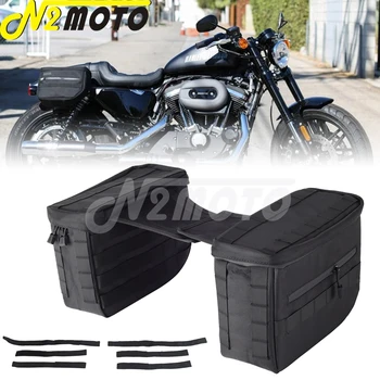 חיוני האוכפים נסיעות חיצונית אביר על גלגלים שקית אחסון עבור הארלי Softail Dyna Sportster XL Motocycle המזוודות Pannier 