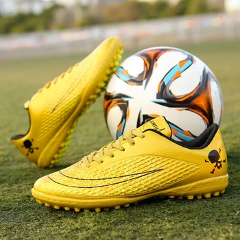 ילדים נעלי כדורגל דשא אימון כדורגל Futsal נוער נעלי חוצות נעלי זהב פוטבול המקורי ילדים סוליות כדורגל