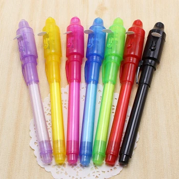 יצירתי אור UV דיו בלתי נראה עטים מצחיק אמנות הקסם עט סימון צעצועים לילדים מתנות אישיות חידוש כלי כתיבה וציוד לבית הספר