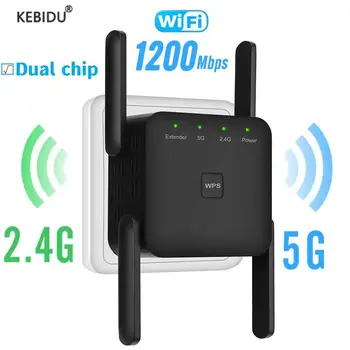 כפול שבב WiFi מהדר-5Ghz 2.4 G Wireless Wifi מגבר 1200 Mbps המגדיל את נתב הרשת ארוך טווח נקודת גישה מתאם