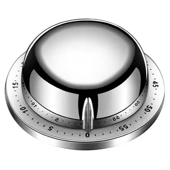 מכני טיימר מטבח נירוסטה מגנטי טיימר בישול שעון WithoutBattery CountdownReminder 0-59, דקות כלי מטבח
