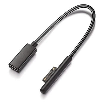 משטח חיבור USB-C כבל טעינה תואם על פני השטח Pro7 Go2 Pro6 5/4/3 Laptop1/2/3 & השטח הספר
