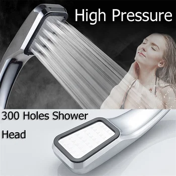 מתג כף יד ראש מקלחת לחץ גבוה חיסכון במים 300 חורים ספא מקלחת ראש ממטרה Rainhead המרסס אביזרי אמבטיה