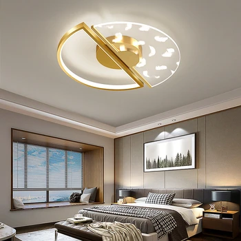 נורדי מתכת יוקרה מנורת תקרה השינה של הילדים יצירתיים התקרה Lihgt מסעדה זהב תאורה מנורת הסלון מרפסת
