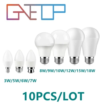 נורת LED מנורת נרות המנורה מפעל קידום AC220V 3W-18W E27 E14 B22 גבוהה לומן לבן חם אור על המטבח הסלון מחקר