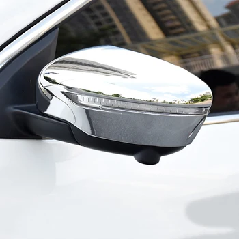 על Nissan Juke 2015-2018 ABS Chrome/סיבי פחמן חדש אביזרים למכונית דלת צד אחורית מירור כיסוי כיסוי לקצץ 2pcs
