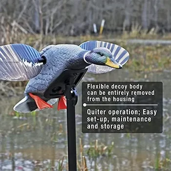 עלית סדרת מיני ברכיה מסתובב כנף גמישה דמה עבור ציד ברווזים עם חלק יותר, שקט יותר, מהר יותר, ידידותי יותר למשתמש