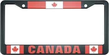 קנדה מסגרת לוחית רישוי את דגל קנדה מתכת רישוי מכסה הלוח הקדמי מסגרת המכונית תג מסגרת עבורנו כלי רכב סטנדרטי