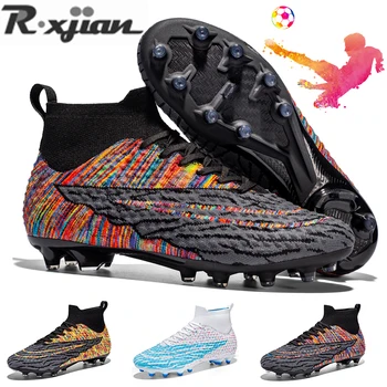 ר xjian גבוהה קרסול נעלי כדורגל גברים 32-46 גודל גדול TF/FG בחוץ אימונים נעלי כדורגל החלקה מקורה לנעלי ילדים.