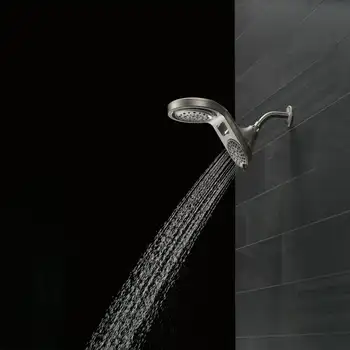 רכיבים HydroRainÃ ' Â® 5. שני-in-one מקלחת בחדר נירוסטה 58580--PK
